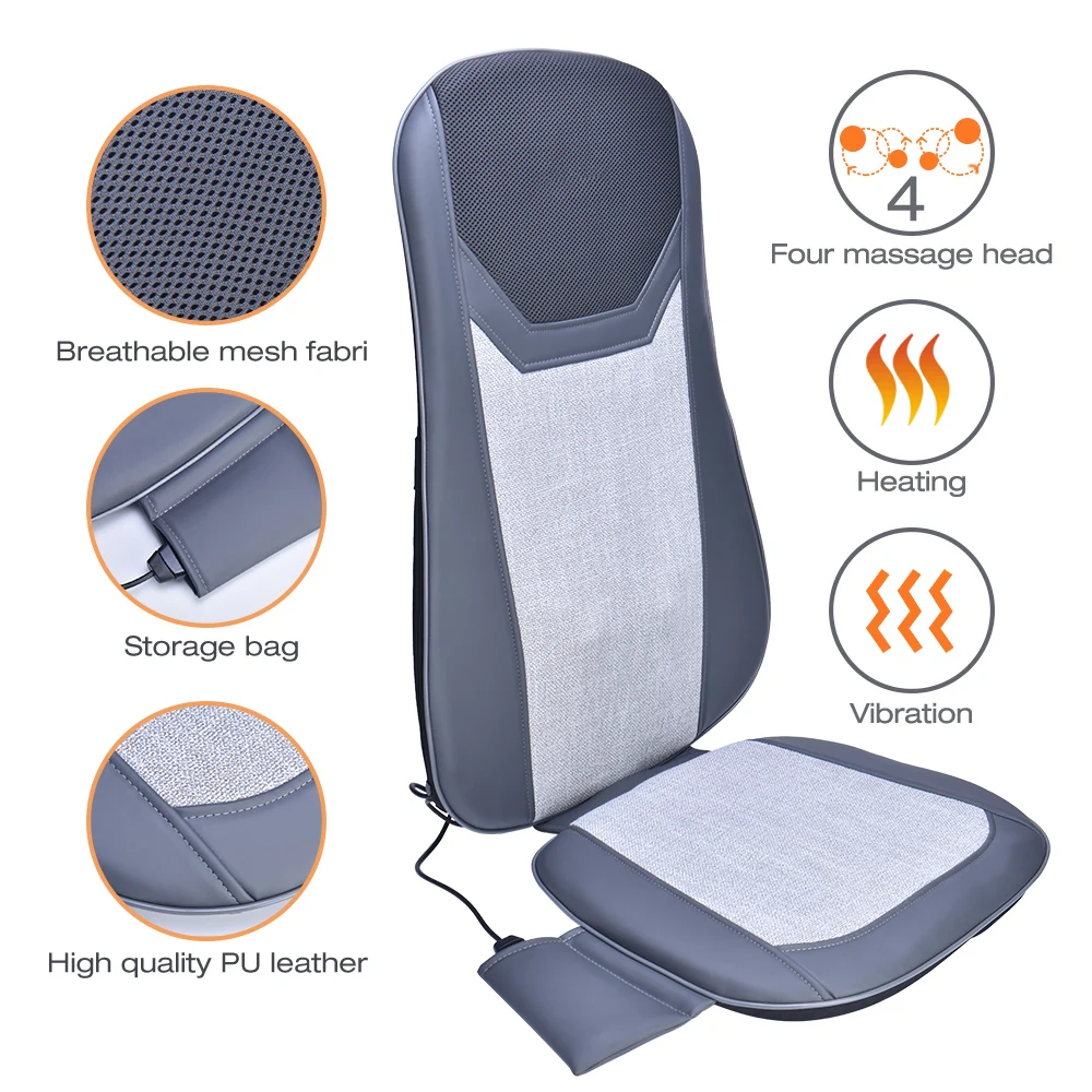 Car And Home Intelligent Headrest Electric Massage Lumbar Back Cushion Infrared Heat Butt Massager