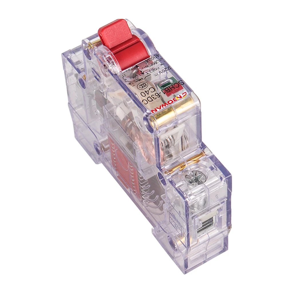 Good Mcb 1p+n 6~32a 230v Ac C40 Circuit Breaker Mini Type with Transparent shell