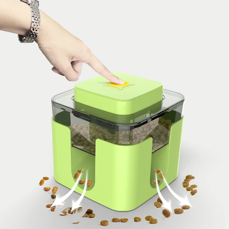 High Grade Manual Pressure Leakage Square Food Dispenser Slow Down Eating Bowls Puzzle Dog Toy Pet Feeder