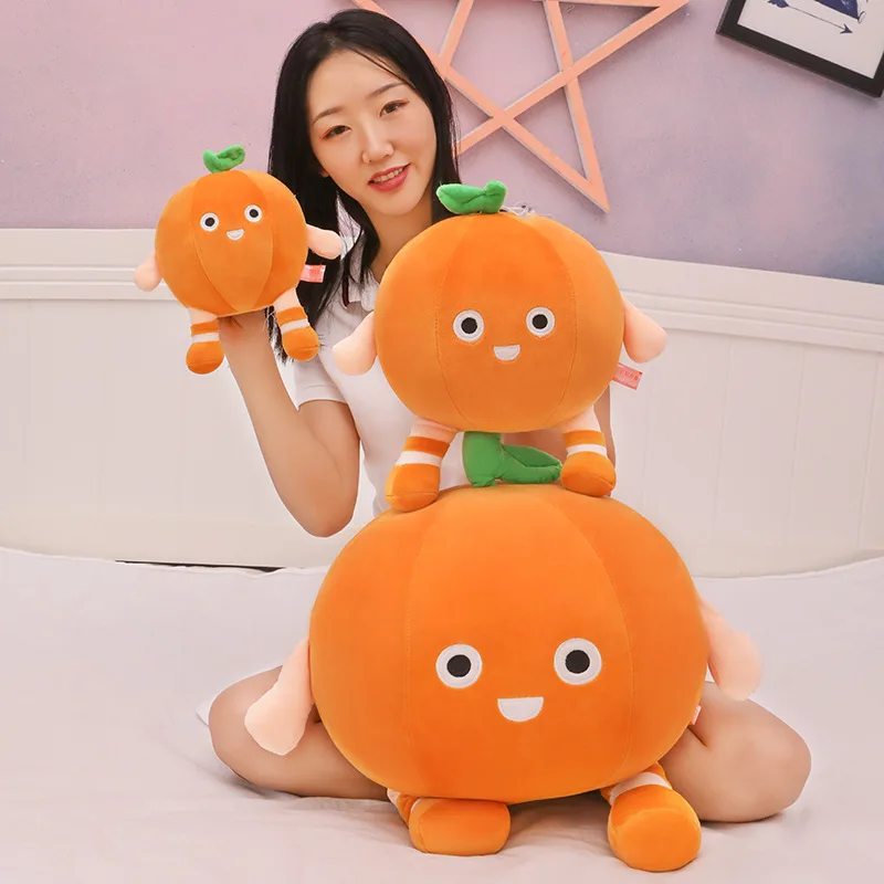 Chique Cute Stuffed Fruit Toys Oranges Mini Oranges Sofa Cushions Elastic Plush Toys Halloween Party Decoration