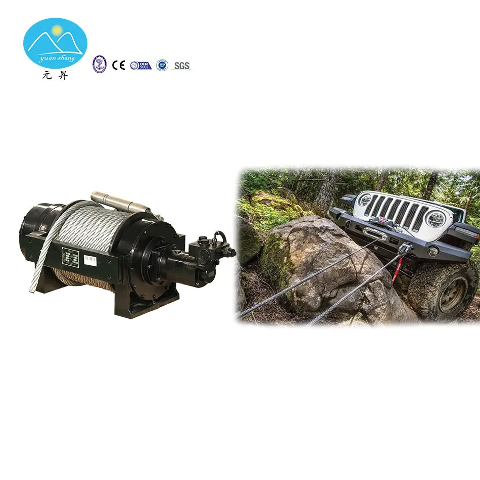 Wire Rope hydraulic Car Winch 4x4 Off Road 12v solenoid valve Car hydraulic Winch 6000 Lbs For Car