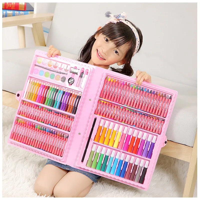 H&B168 cartoon children color brush set Students art painting watercolor pen