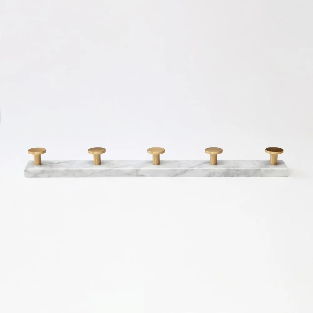Maxery Nordic Luxury Marble Coat Hook Bathroom Creative Minimalist Hook Bedroom Coat Hook Brass