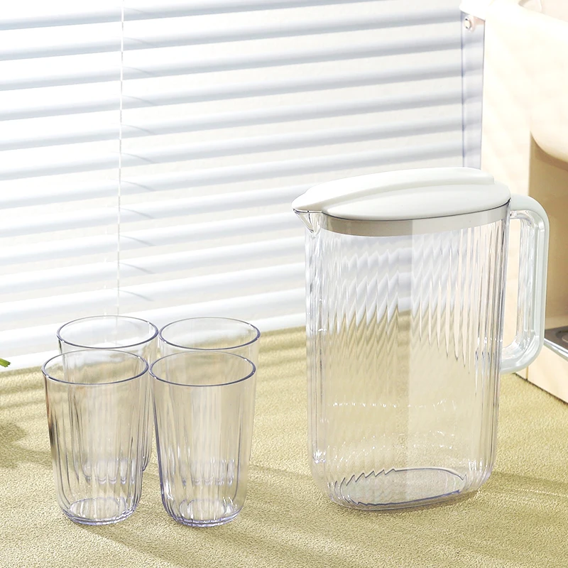 2000ml  jug Juice Coffee Lemon hot cold Water Pots & Kettles cups Set Transparent Clear Large Water Jug Pitcher