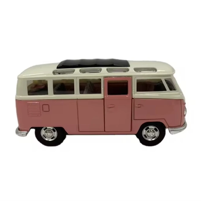 1:32 customized metal car toy Diecast toy vehicle alloy bus car with door open and pull back car model birthday gift