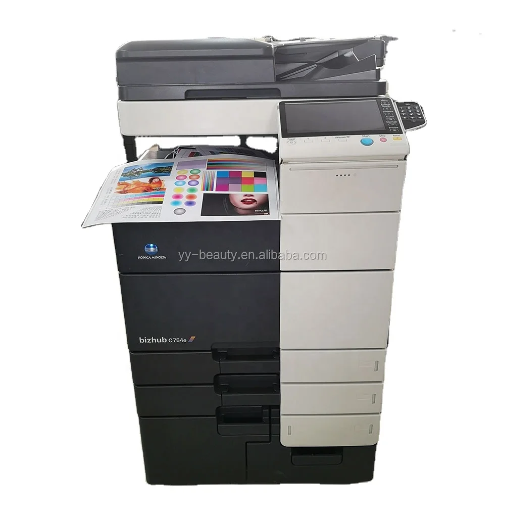 Guangzhou Refurbished Copiers Multifunction Color Printers for Konica Minolta Bizhub C654 c754 C754e Photocopy Machine