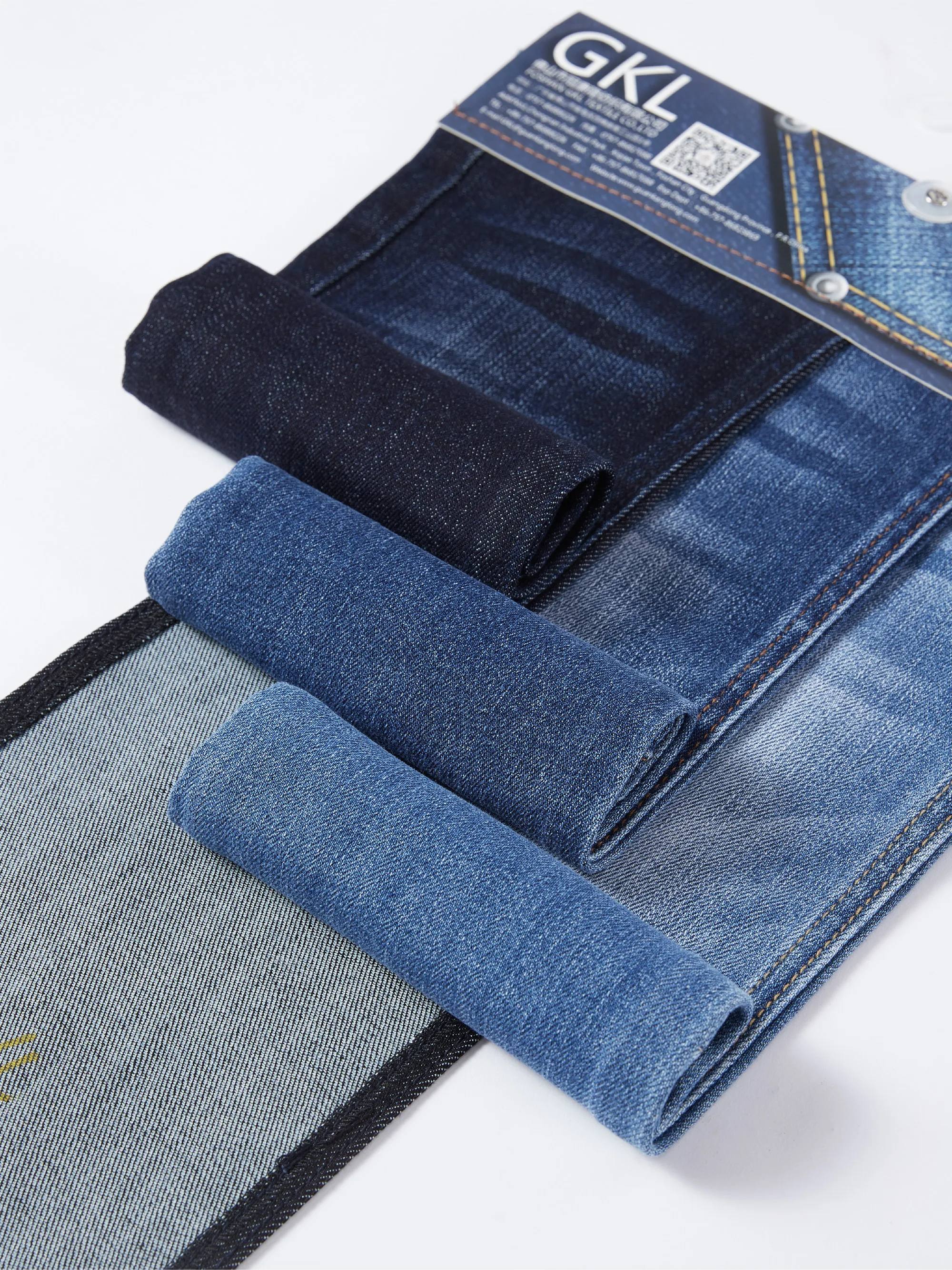 2022 hot sale stretch viscose dress fabric GQ9090-5 12OZ denim fabrics cotton poly elastane