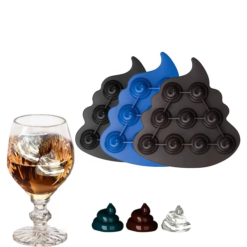Wholesale Whiskey Silicone Ice bar Poo Chocolate Candy Mold Silicone Spoof Poop Type Ice bar to Add Fun