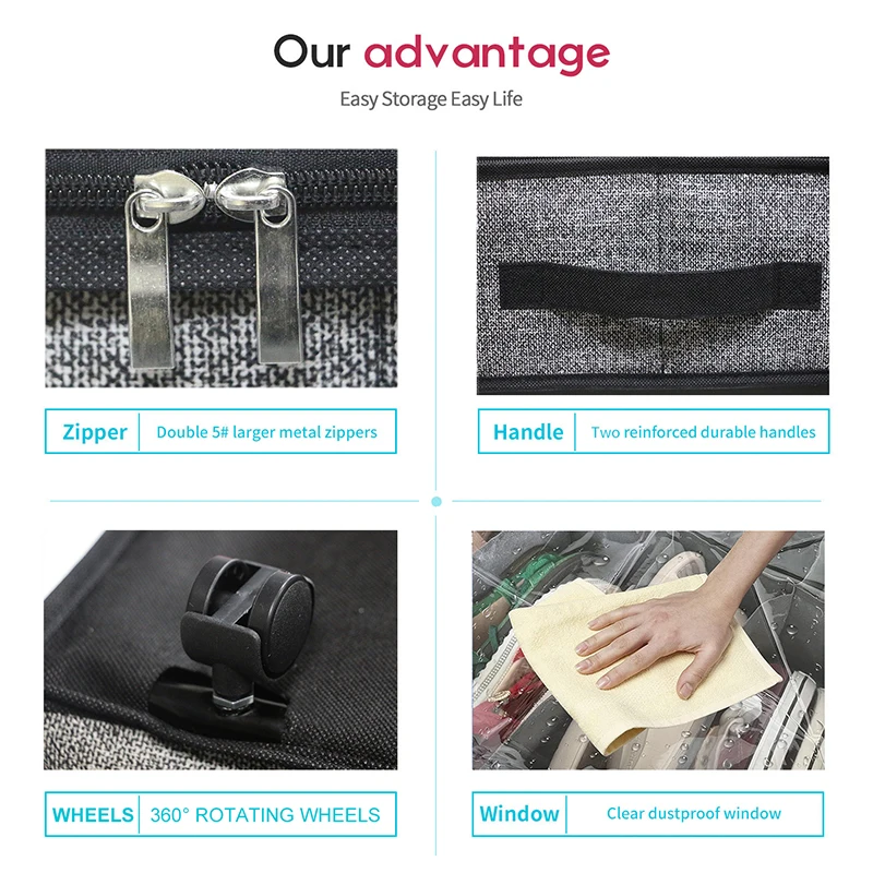 Under-Bed Storage Master and Innovative Organizer The Shoe Rack with Wheels for Your Closet 2 Pack