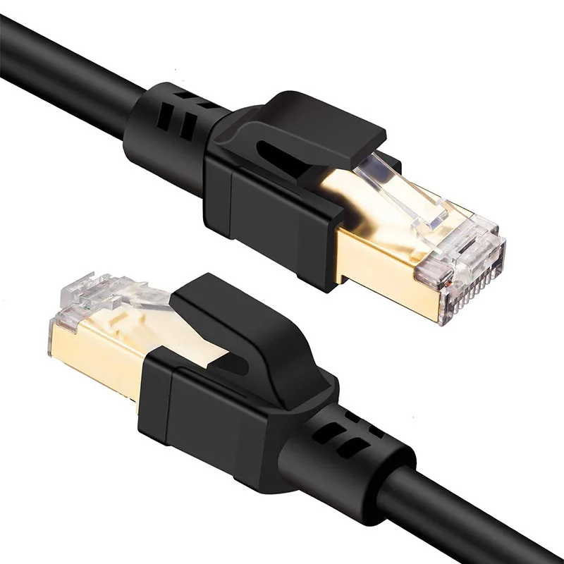 Wholesale Flexible Flat Utp Rj45 Connector 30AWG 40Gbps Cat8 PVC Patch Network Ethernet Cable