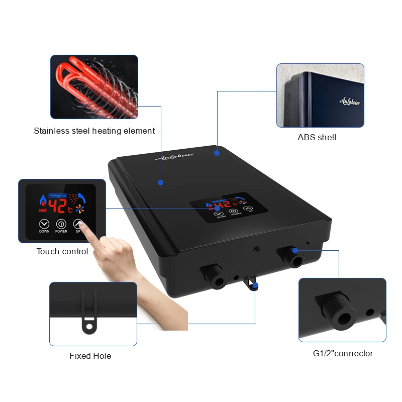 Hot sale 8KW 220V electric tankless hot water heater bathroom multi point supply water heaters