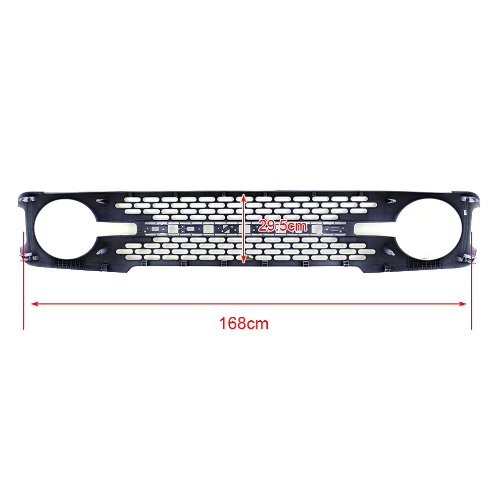 Atubeix White Front Bumper Grille Center Grille Fit for 2022 F-ord Bronco Raptor Car Accessories
