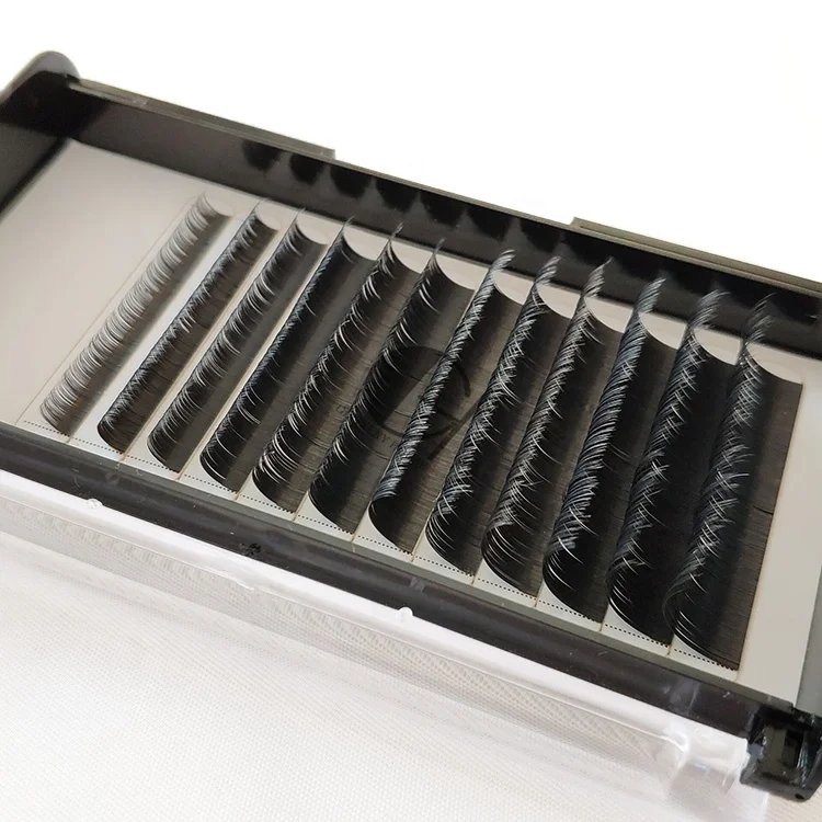 
Individual Lashes Trays Private Label Volume Eyelash Extensions 0.07mm Thickness C Curl 16mm Long Volume Lashes 