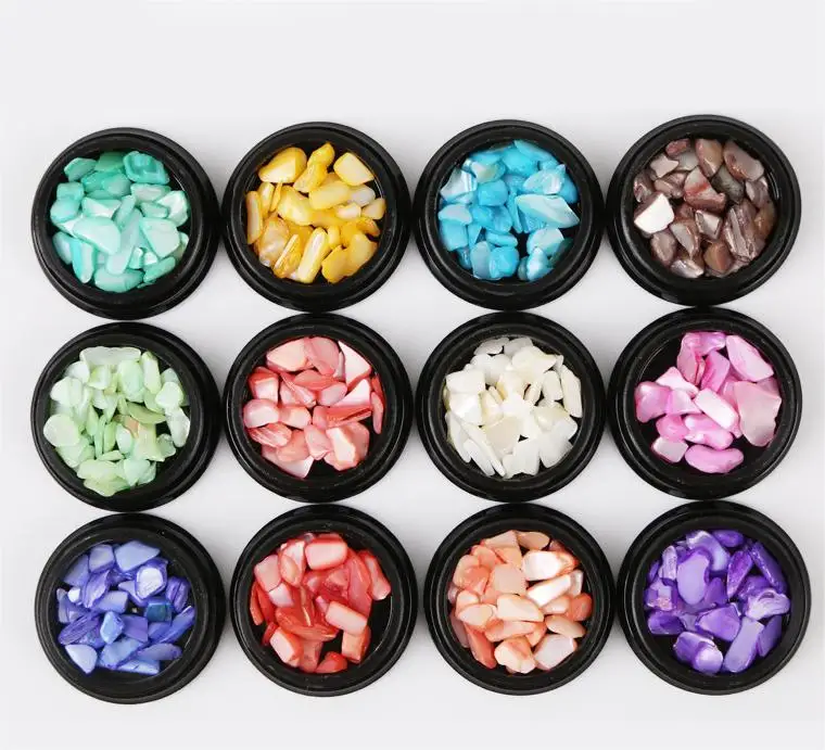 3D Irregular Seashell Nail Art Slice Marine Fingertip Decorations Colorful Accessories for Nails