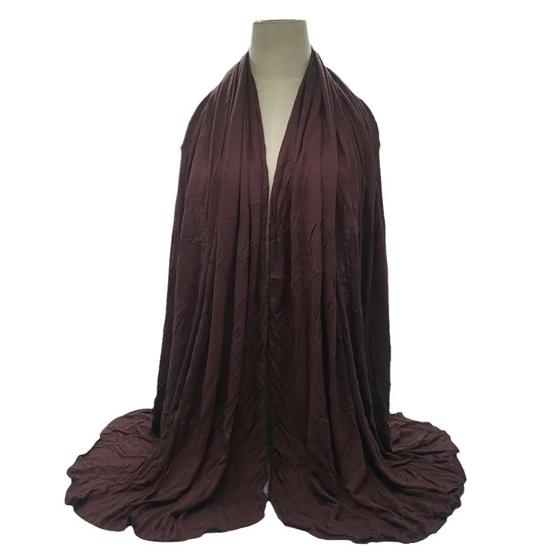 Zandy OEM modal fabric hijab musulman long modal cotton scarf khimar ethnic scarves shawls for women