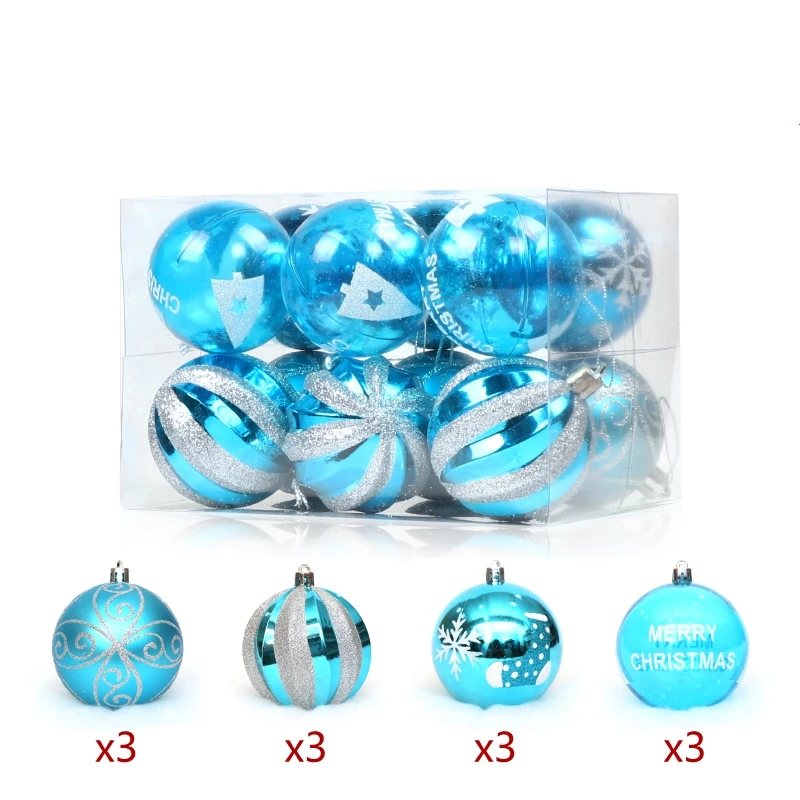 Пластиковый прозрачный логотип Рождественские шары украшения