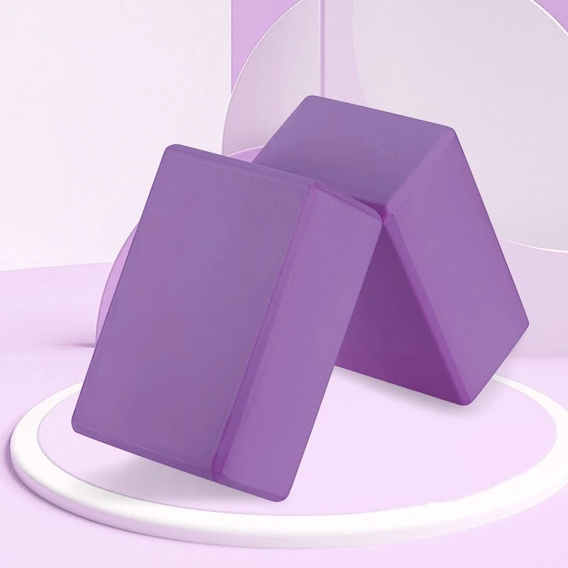 Wholesale Yellow Black yoga block 4*6*9inch eva yoga block marble high density foam block de yoga