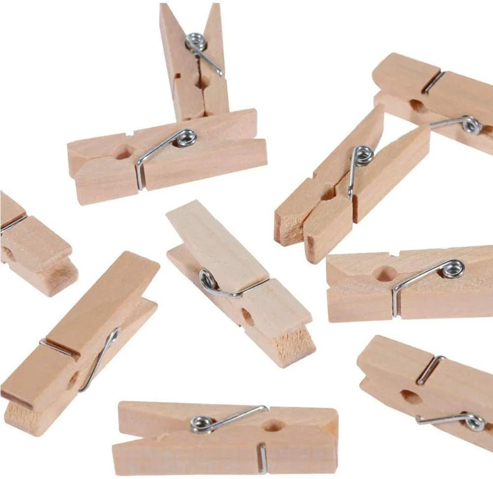 mini wooden colored clothespins craft peg pins clips for photos pictures paper crafts