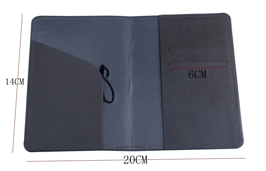 Embroidered Leather PU Passport Cover Passport Clip Couple Travel Anti Friction Certificate Bag Protective Card Cover