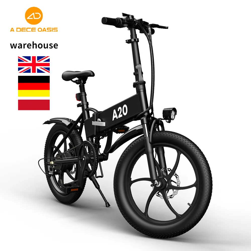 EU Warehouse ADO A20 Electronic Bike Distribution Front fork Shock absorber Road Folding City fat ebike Electric Dirt Bicycle