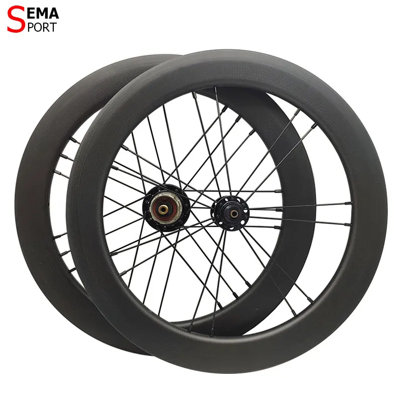 
349SV7-WS Carbon 7speed 14/21holes Fnhon Bike 349 3sixty Folding Bicycle Wheels 