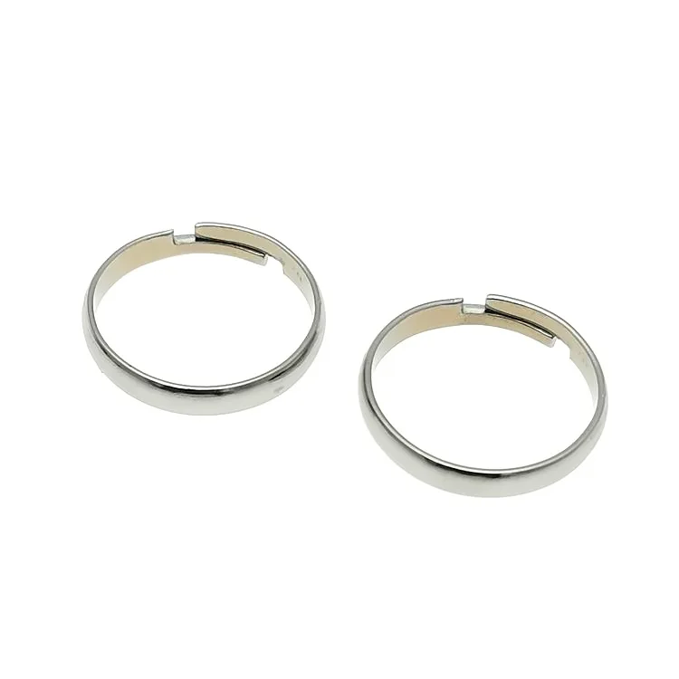 Annuo Supplies 316 Stainless Steel Ring Round Smooth Titanium Adjustable Accessories Wholesale