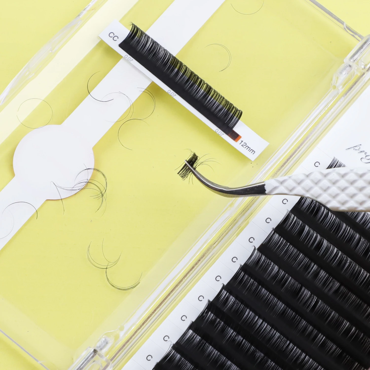 TDANCE 0.03 0.05 0.07 8-25mm cc dd curl individual mink eyelash extension private label cashmere eyelash extensions lash tray