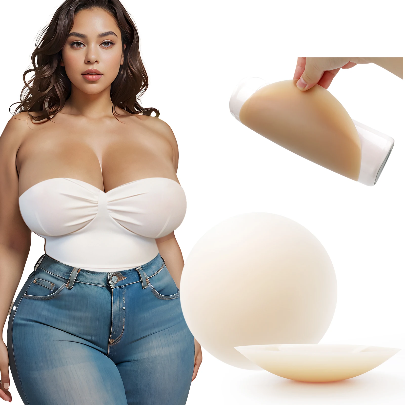 Plus Nipple Cover Soft Comfortable Silicone Breast Pasties Invisible Adhesive Stickers for Large Breasts Reusable Waterproof