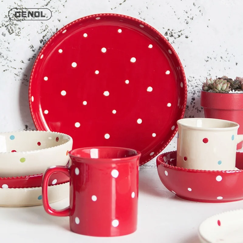 Factory Latest Support Custom Ceramic Plate French Style Party Kitchen Tableware Durable Ceramic Dinner Plate