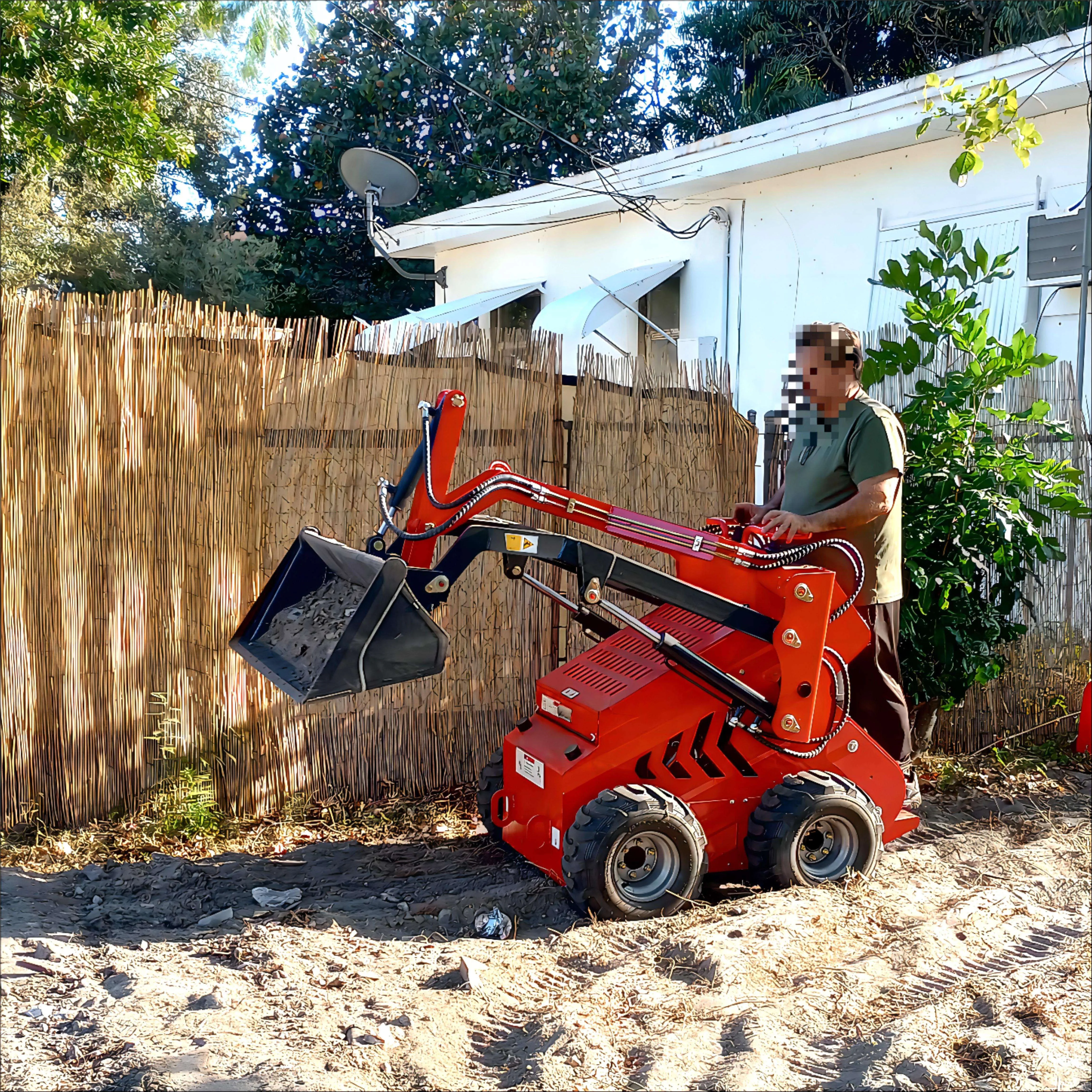 China Factory 400kg 600kg Garden Front Loader CE Mini Skid Steer With EPA Export USA
