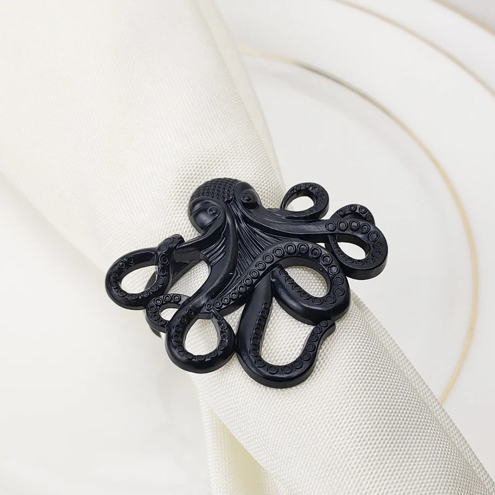 octopus napkin rings eco-friendly devilfish serviette ring electroplating