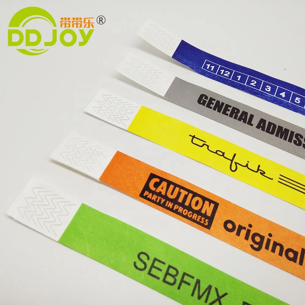 One Time Use Disposable Tyvek Paper Wristbands For Events / Festival / Music Concert /Activity Bracelet