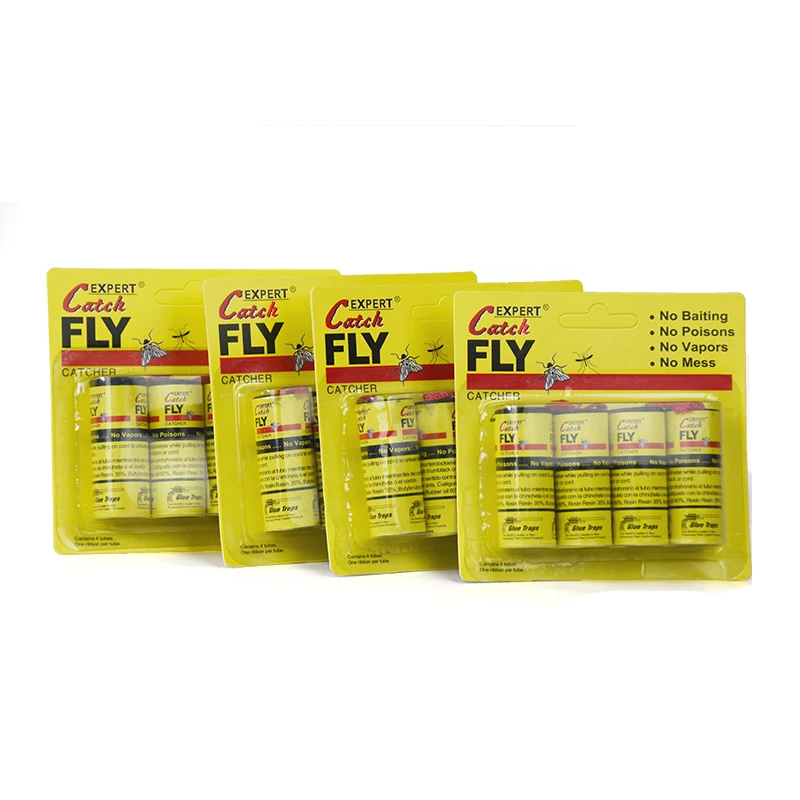Wholesale 4pcs Premium Sticky Hanging Fly Trap for Mosquitoes Bugs Indoor/Outdoor Pest Control Glue Trap