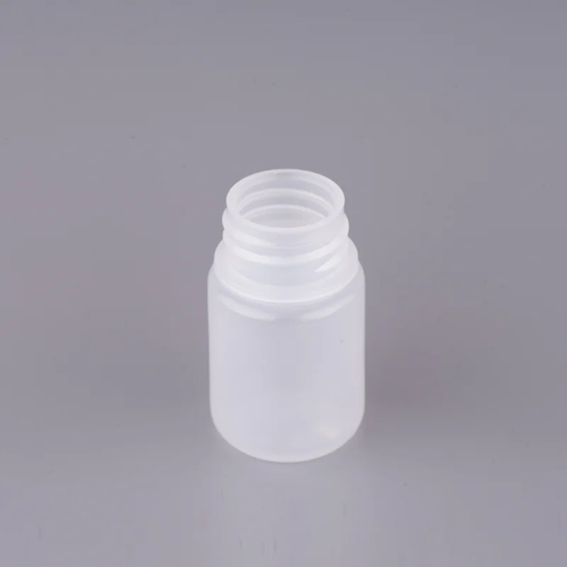 Chinese Manufacturer Laboratory Consumables 8ml HDPE Natural Color Chemical Reagent Bottle Wide Mouth Reagent Bottle