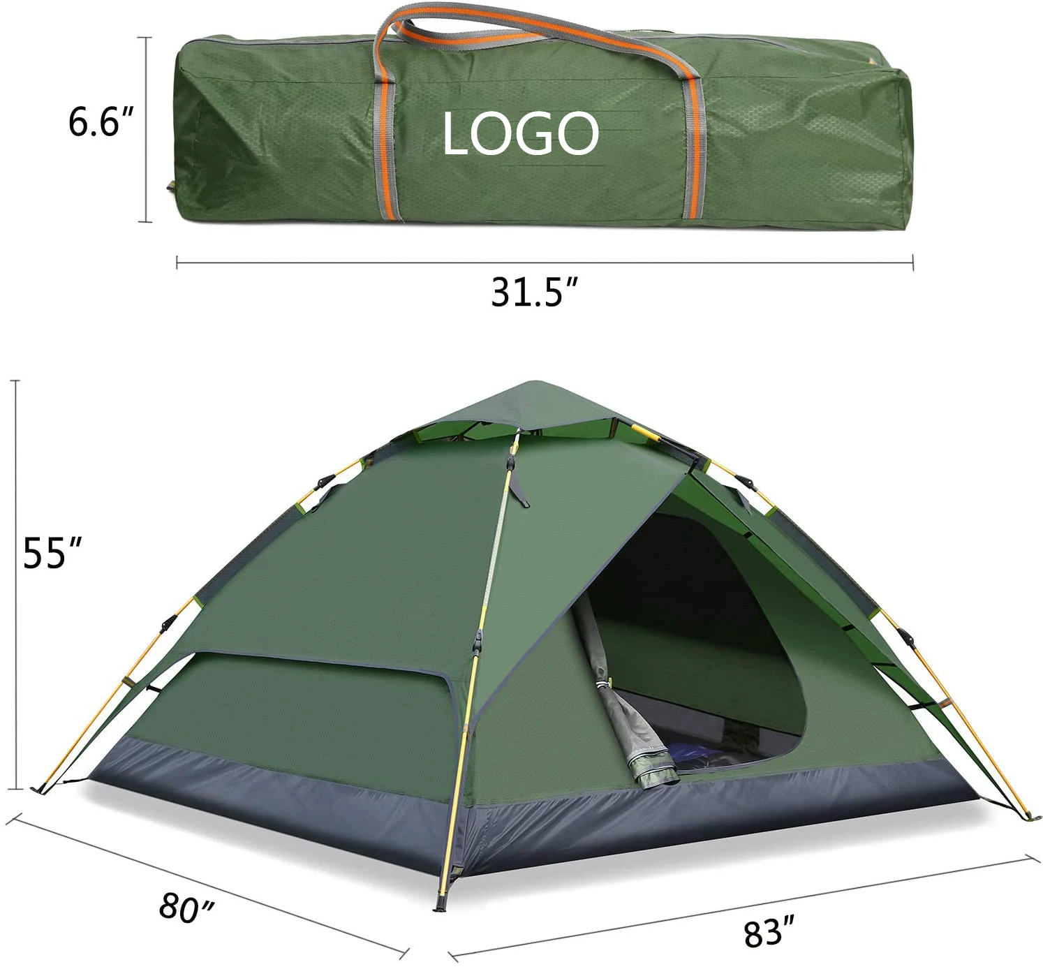 3-4 Person Four Season Outdoor air tent Waterproof  Pop up Portable Custom Tent for Family Camping