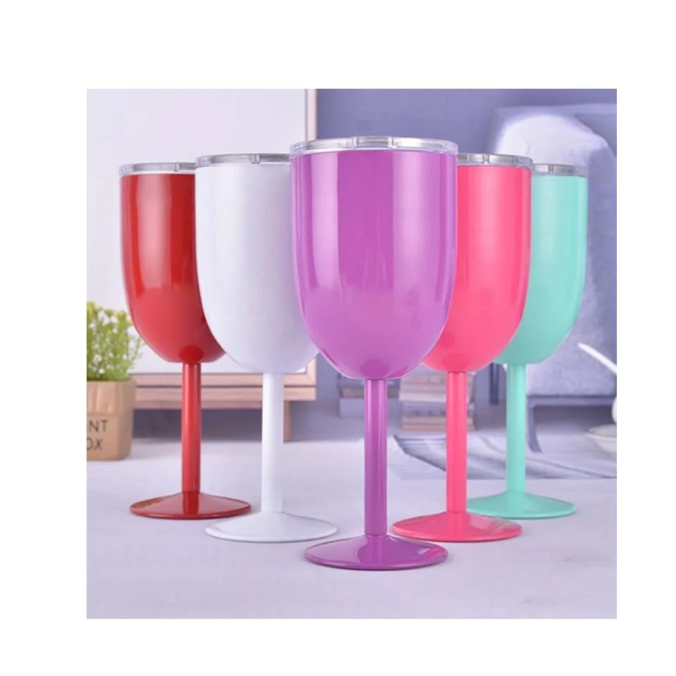 YIDING wine glass logo stainless steel wine goblet acero inoxidable copas de vino copas de acero con tapa inoxidable wholesale