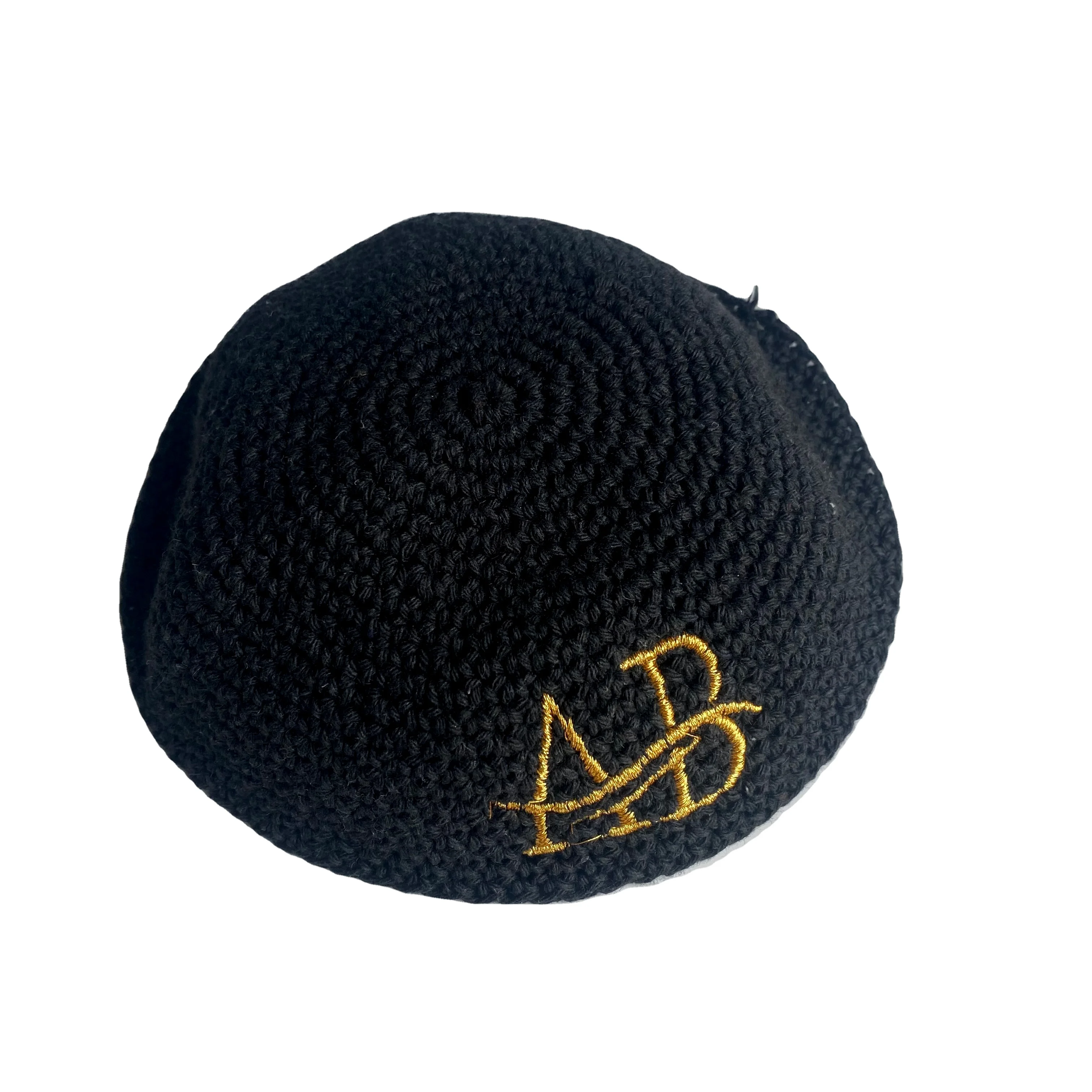 Custom hand knitting   Crocheted Jewish Yarmulka Kippah  with Custom Designs Israel  knitting embroidery kippah