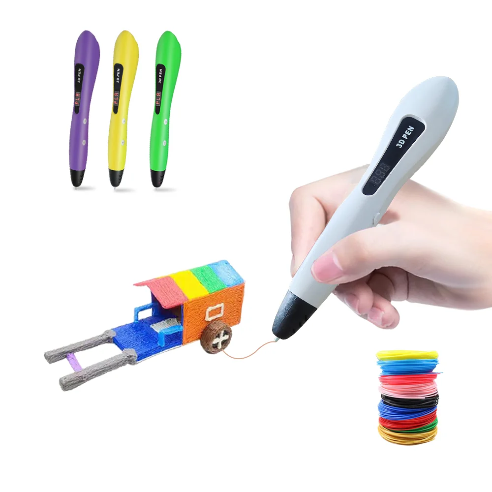3D Pen for Kids - DIY Printer Pen with PCL Filament, Perfect Christmas or Birthday Gift for Kids - 3D Drawing Pens pluma 3d