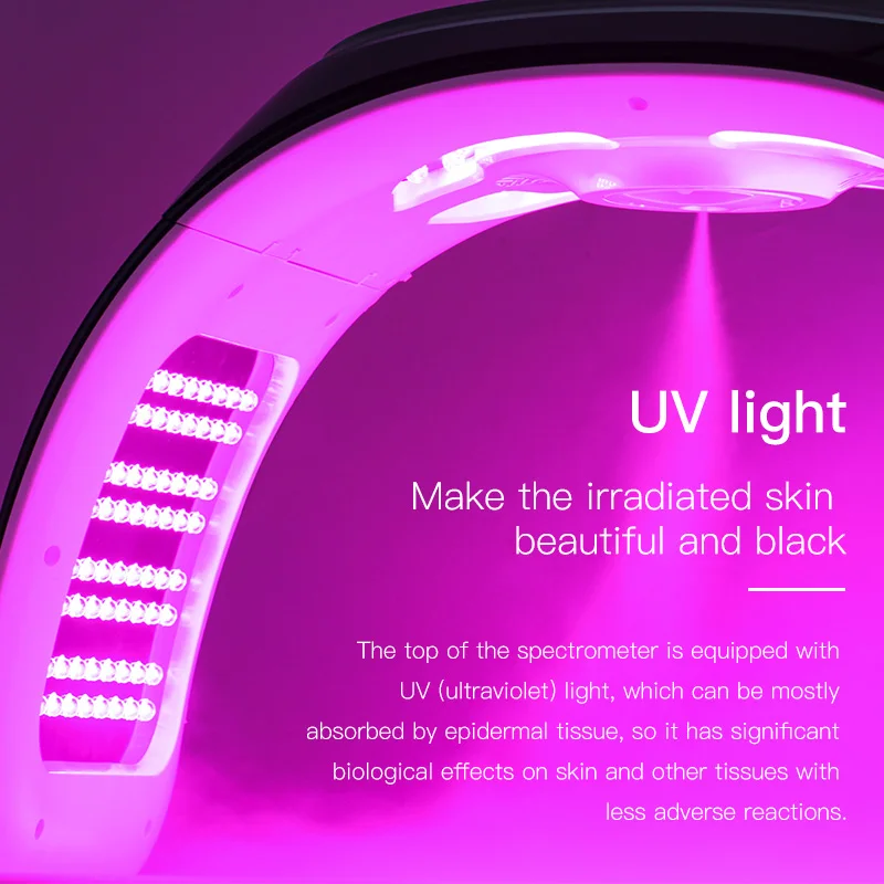 Newest 7 Color LED Light Therapy Skin Care Machine Red Light Therapy Device with Nano spray LED Facial Mask Beauty Equipment