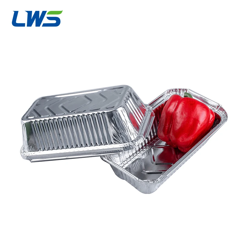670ml Aluminum Foil Container Half Size Medium Pan 1.5Lb Loaf Pan With Lid