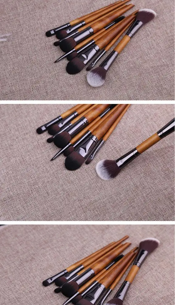 Walnut-like Beginner Portable Artificial Fiber Makeup Brush Set
