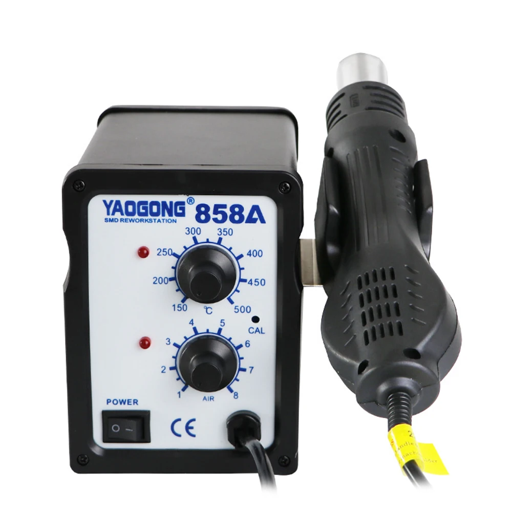 858A Desoldering Tool Hot Air Soldering Station Spray Gun Temperature Adjustable