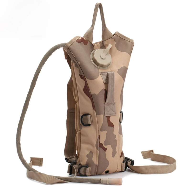 1201 Custom Wholesale OEM Outdoor Hiking Cyclist Camouflage Running Tactical Hydration Backpack with Water Bladde