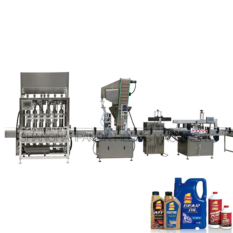 Automatic bottle lubricant oil antifreeze liquid lube car mobil engine oil filling machine line