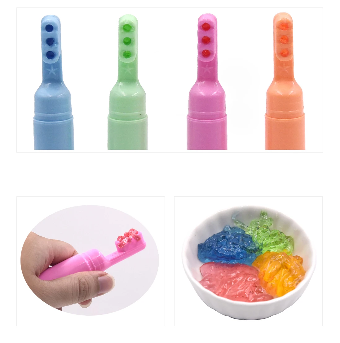 Cartoon Toothbrush Shape Liquid Candy Fruit Jam Toothbrush soft candy