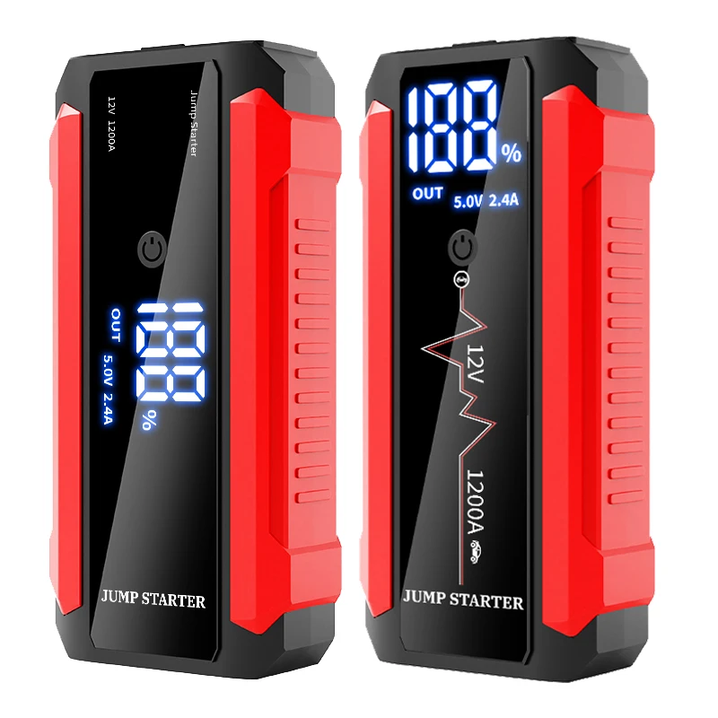 2024 Factory Price Car Battery Jump Starter Pack Peak 1200A Spark Proof Portable Car Battery Charger Jump Starter