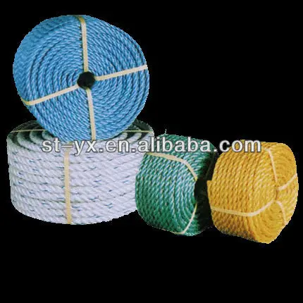 100% чистый материал полиэтиленовая веревка веревку полиэтилена HDPE витой 3 нити упаковка