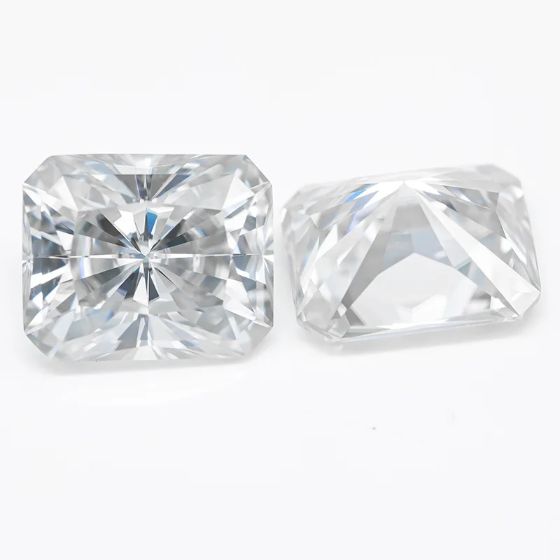 white real gemstone flawless color DEF  vvs clarity radiant cut moissanite custom jewelry diamond moissanite loose stones