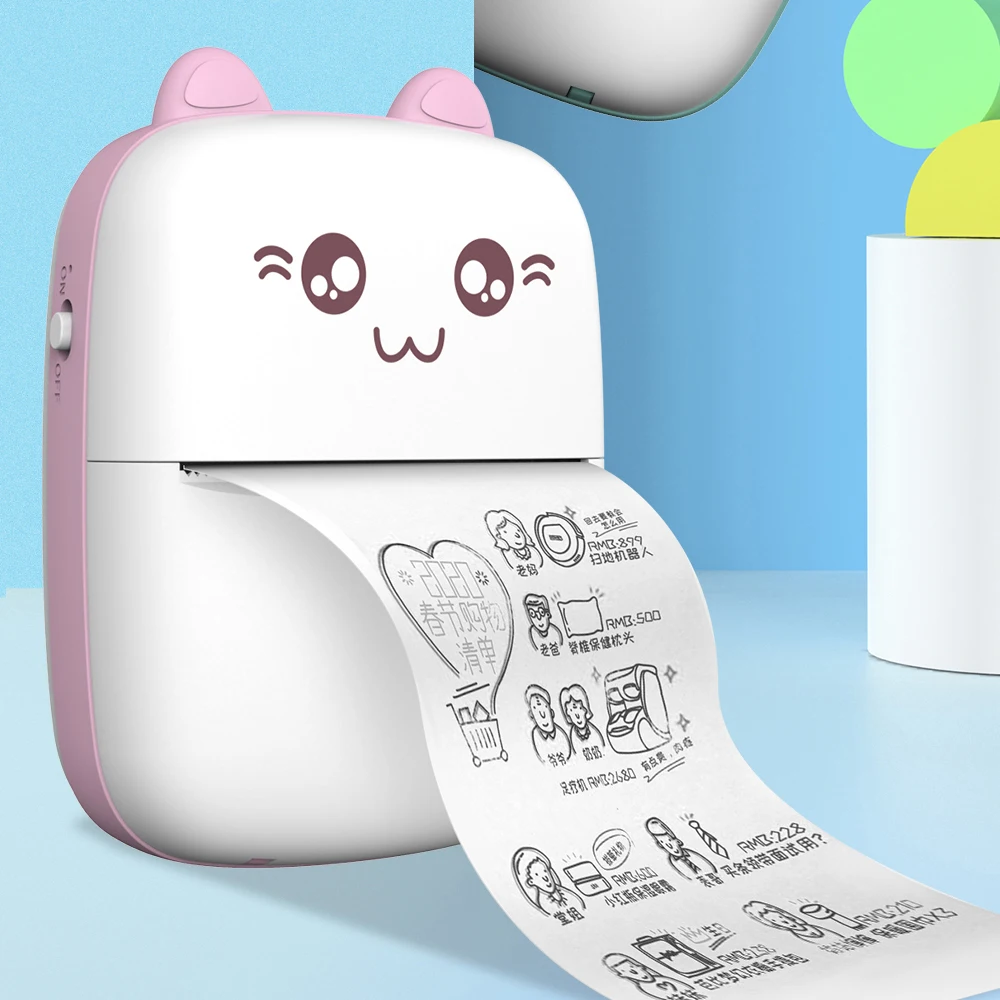 wholesale portable handheld bluetooth mini cute thermal printer for student