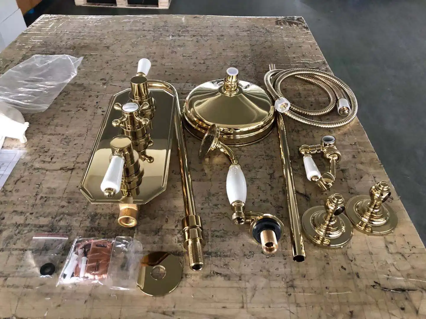 China Slion Triple control WRAS traditional concealed thermostatic valve  shower set